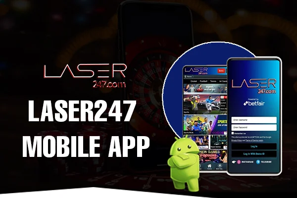 Android phone with Laser247 app